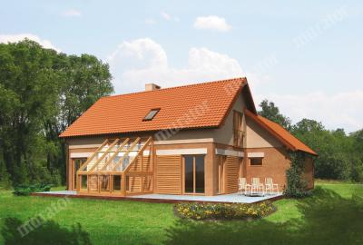 Проект дома Дом Зигмунта - вариант I ВМ22а вид со стороны