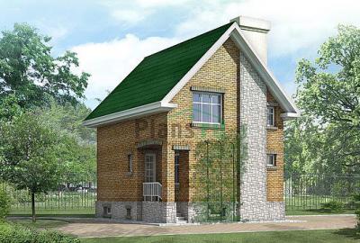 Проект дома Кирпичный двухэтажный дом с мансардой и цокольным этажом 32-99